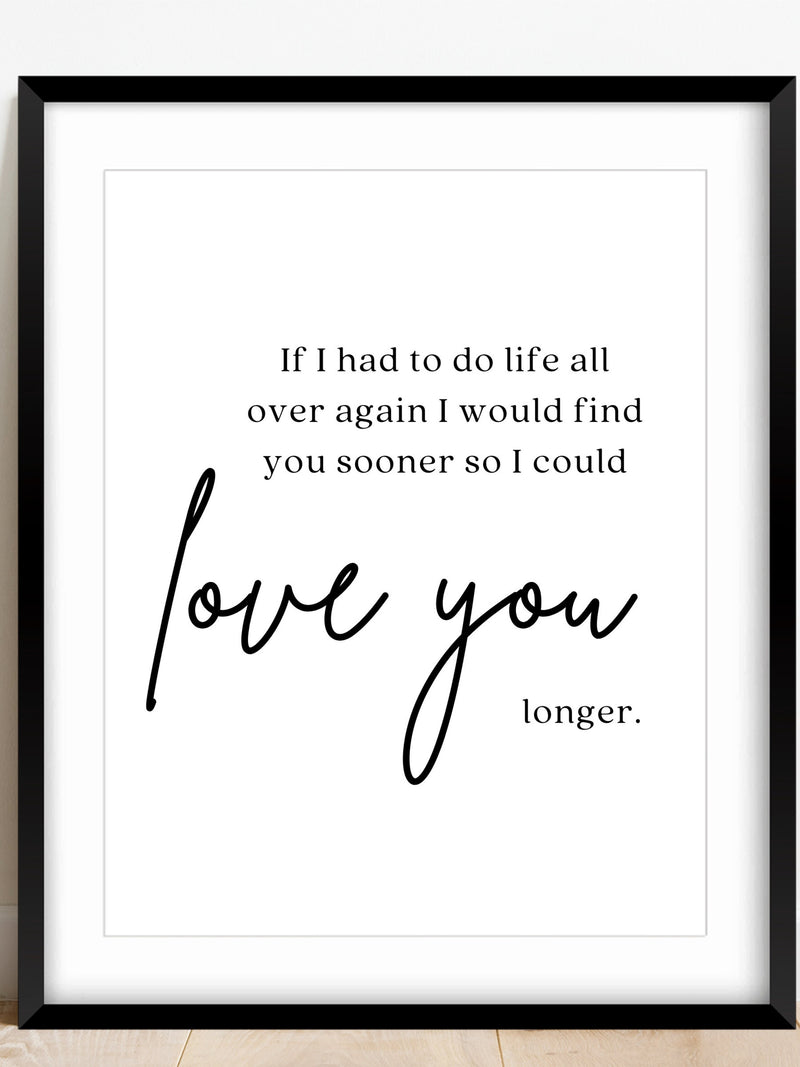 Soulmate Love Signs Printable Quote Ð Wedding Gift, Anniversary (Digital Download) Love Romance Flower