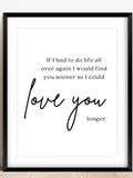 Soulmate Love Signs Printable Quote Ð Wedding Gift, Anniversary (Digital Download) Love Romance Flower