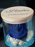 Blue Preserved Rose, Eternal Rose, Personalized Gift, Keepsake Gift, Anniversary Gift, Gift for Her, Mothers Day Gift, Gift for Him ANNIVERSARY