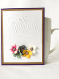Handmade Condolence Card Ð Silk Flower Design, Express Your Sympathy sympathy flower