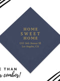 50 Pack Home Sweet Home Custom Printed Cocktail Paper Napkins - Housewarming Present - First Time Homeowners - Open House - Moving Day Gift house warming flower