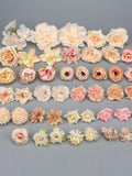 44Pcs Silk Artificial Flower Combo Set/4-13cm Rose Peony Flower Head Fake Flower for DIY Wedding Home Floral Mobile Crown Decor Accessory silk flower
