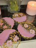 Epoxy Resin coasters | FLORAL coasters, drinkware, gifts for her,  birthday gift, last minute gift, house warming, house decor, table decor house warming flower