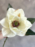 Jumbo Cream Magnolia With or Without Stem - Artificial Flower, Silk Flower Stem - PRE-ORDER silk flower