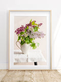 Flower Art Printable for Cottage House, Spring Wall Art for Home Decor, Lilac Flower Photography, Still Life Vintage, Flowers in a Vase house warming flower