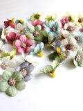 50 Tiny Blossoms flowers , pink Silk Flowers,Millinery, Flower Crown, Hair Accessories, Corsage,DIY Wedding Bridal,cream mini flowers lf018 silk flower