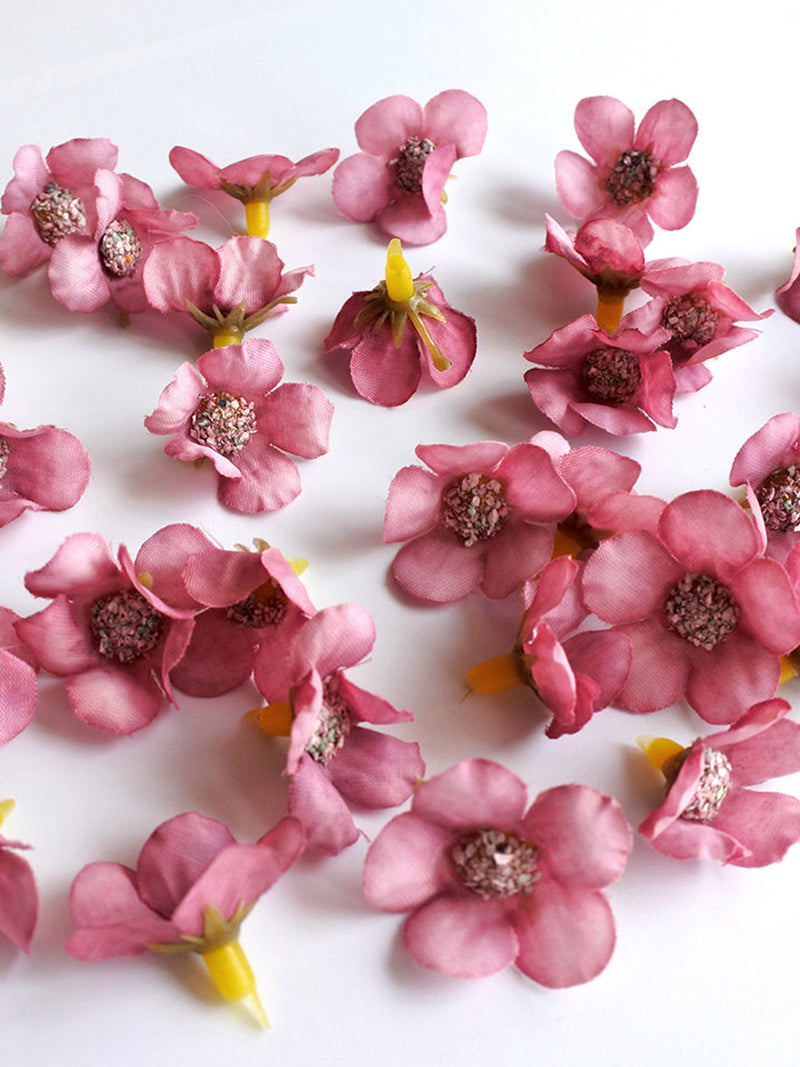 50 Tiny Blossoms flowers , pink Silk Flowers,Millinery, Flower Crown, Hair Accessories, Corsage,DIY Wedding Bridal, lf018 red mini flowers silk flower