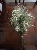 Natural dried  Real baby's breath bouquet, Eucalyptus bridal bouquet, Wedding Bouquet Bouquet