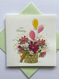 Happy Birthday flower - Quilling card, Greeting card, Art paper, Handmade card birthday flower