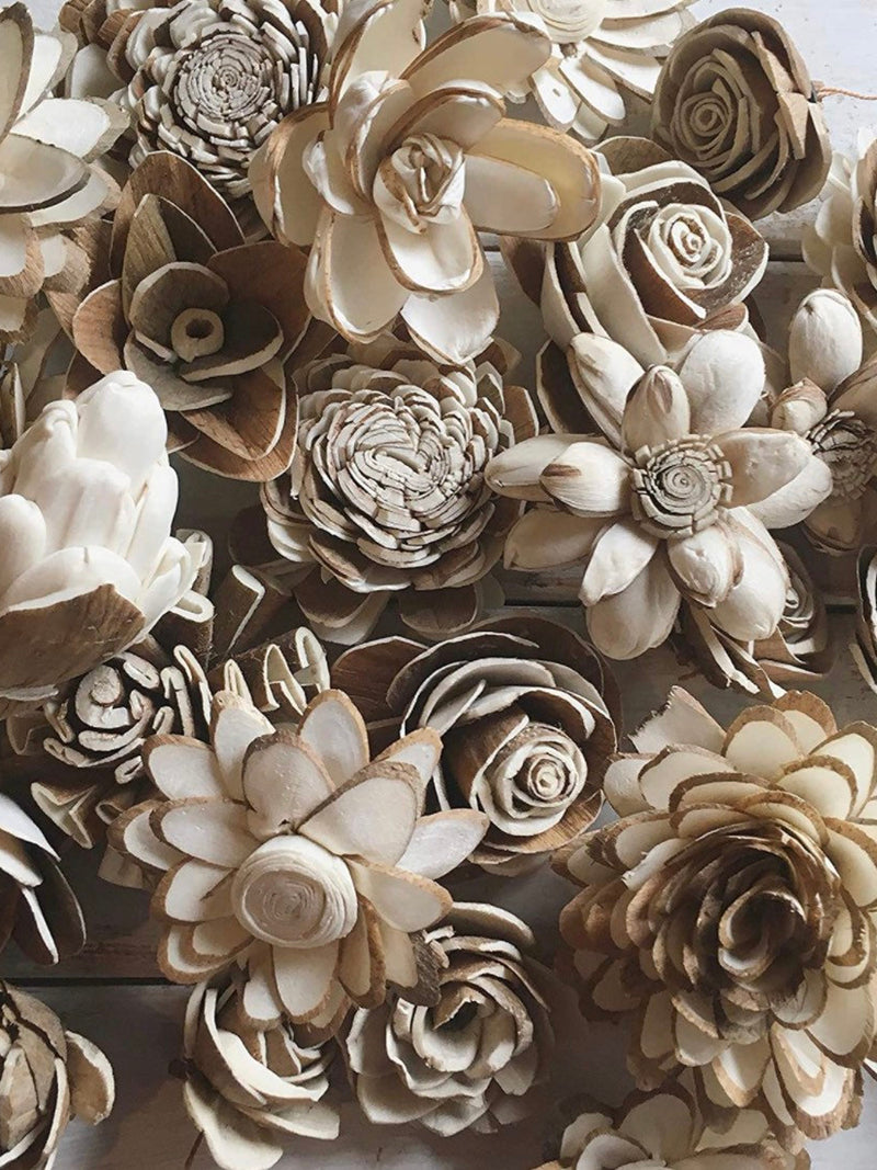 Wood flowers - Sola Wood Roses- artificial flower forms 10ct -P FLOWER DELIVERY