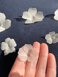 cut flowers 25pcs Stiff 3D Silk organza satin Petals 3d BRIDAL lace, flower embellishment, Appliques Handmade wedding dress, code: iSpv silk flower