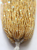 11/0 Charlotte Cut Seed Beads, Gold Silver Lined Aurore Boreale seeds bulk