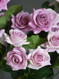 Mauve Roses, Real Touch Flowers, Mauve purple Decor, Mauve flowers, Real Looking Roses, Real Touch Roses, Purple Roses, Mauve silk flowers silk flower
