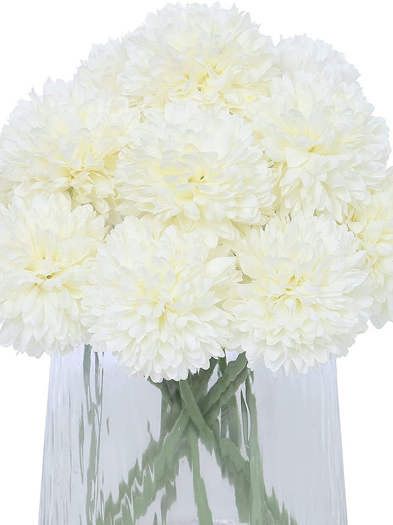 Mums - Silk Chrysanthemum Flowers - Chrysanthemums - Artificial Flowers - Spring Floral Stems - Great for Mother's Day! -3 silk flower