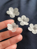 cut fabric flowers 25pcs Stiff 3D silk organza satin Petals 3d petals BRIDAL lace, embellishment, Appliques Handmade wedding, code: iOp silk flower