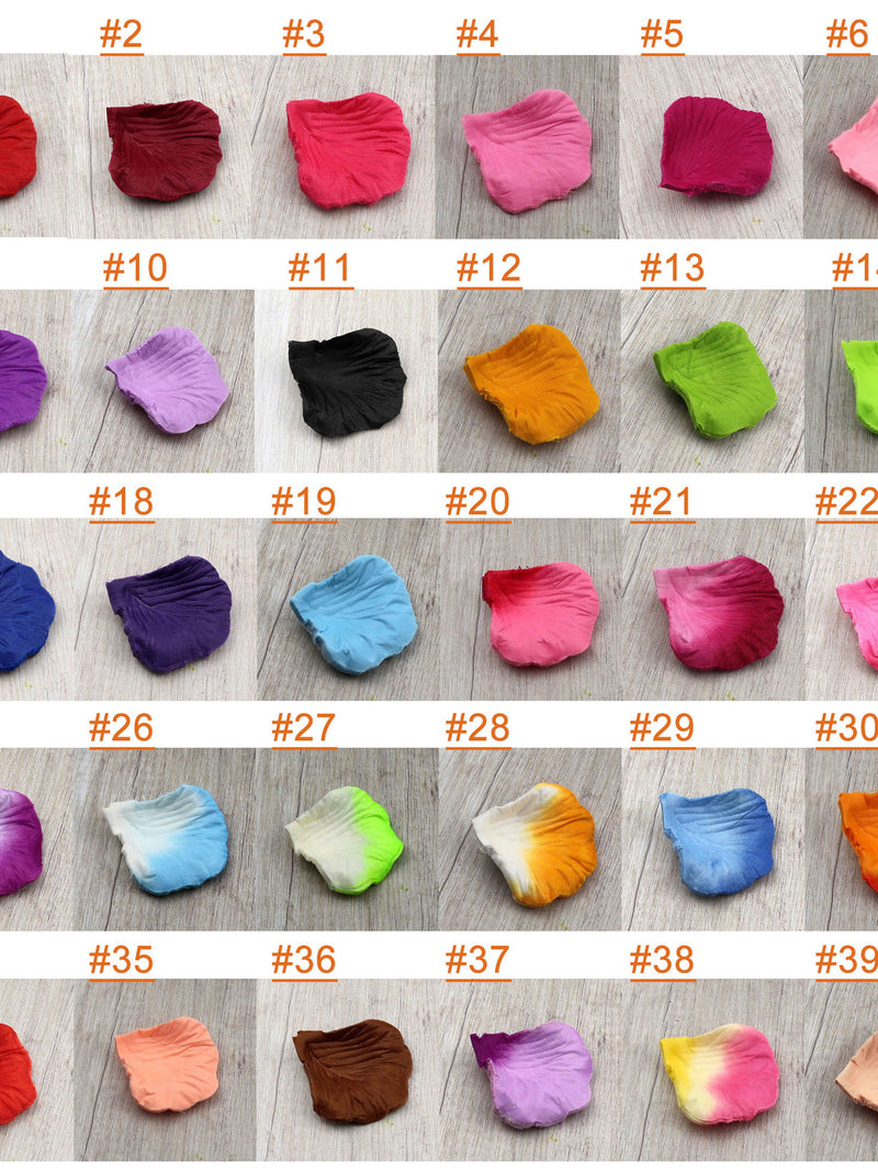 100-1000PCS 39Color - Artificial Silk Petal -5cm Bulk Petal -  DIY Craft/ Wedding/Aisle Runner/Flower Girl/Romantic Evening Decor Silk Petal silk flower