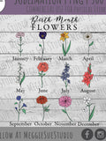 Birth Month Flower Bundle PNG, Birthday Flowers PNG Sublimation, Printable Birth Flower Clipart PNG, Hand Drawn Botanical Flowers PnG birthday flower