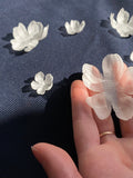 cut fabric flowers 25pcs Stiff 3D silk organza satin Petals 3d petals BRIDAL lace, embellishment, Appliques Handmade wedding dress, code:iSp silk flower