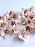 50 Tiny Blossoms flowers , light pink Silk Flowers,Millinery, Flower Crown, Hair Accessories, Corsage,DIY Wedding Bridal, lf018 mini flowers silk flower