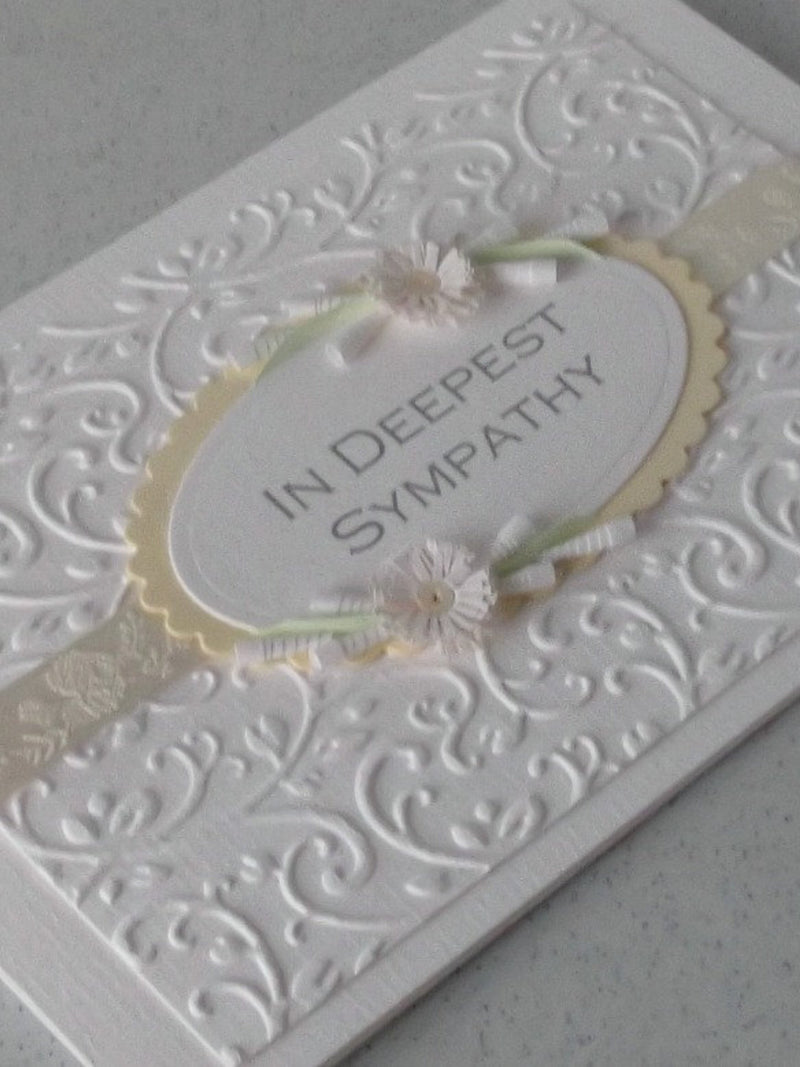 Quilled sympathy card, handmade, paper quilling flowers sympathy flower
