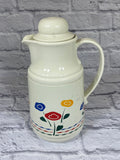 Vintage Phoenix insulated coffee carafe with colourful flower graphic flower spore