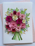 3D flower- Handmade card, Art paper, Greeting card birthday flower