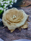 Handmade Silk Flower Brooch: Chiffon Fabric Pin silk flower