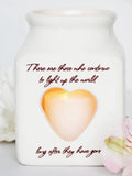 Sympathy Gift, Sympathy Heart Votive, Sympathy Candle - READY TO SHIP - There are those who continue to light up the world long after... sympathy flower
