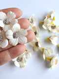 50 Tiny Blossoms flowers , cream Silk Flowers,Millinery, Flower Crown, Hair Accessories, Corsage,DIY Wedding Bridal, lf018 cream mini flower silk flower