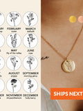 Birth Month Flower Necklace Personalized Necklace for Women Birthday Gift for Her Christmas Gift Custom Jewelry Best Birth Flower Necklace birthday flower