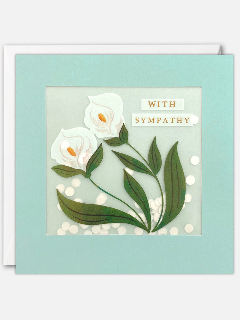 Lilies Sympathy Card with Paper Confetti - Paper Shakies by James Ellis sympathy flower