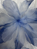 3D Organza lace Flower patch, Blue Ombre Bridal Flowers Applique For Millinery, DIY Craft, Brooch Design, Garter, Sash Belt silk flower