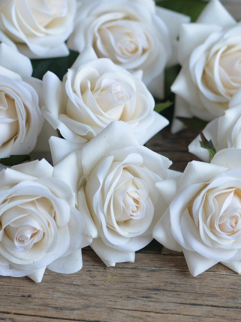 Morandi White Real Touch Roses, Aritificial Flowers, DIY Florals | Wedding/Home Decoration | Gifts, DIY Bouquets/Centerpieces silk flower