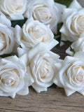 Morandi White Real Touch Roses, Aritificial Flowers, DIY Florals | Wedding/Home Decoration | Gifts, DIY Bouquets/Centerpieces silk flower