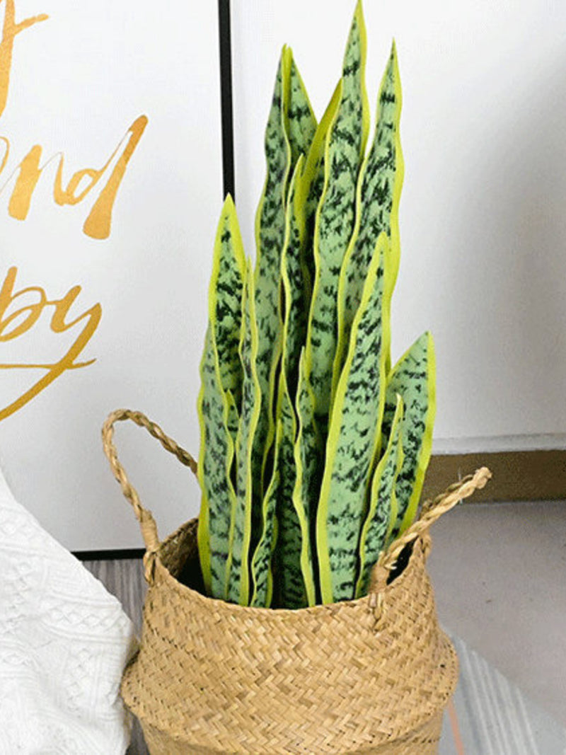 Sansevieria Artificial Plant, Faux Tropical Snake Plant, Indoor Greenery Ornament, Home Floral Decor, Floor Vase Filler, for Outdoor Garden faux plants