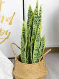 Sansevieria Artificial Plant, Faux Tropical Snake Plant, Indoor Greenery Ornament, Home Floral Decor, Floor Vase Filler, for Outdoor Garden faux plants