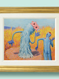 Floribb - Surreal Sci-Fi Art Print - Person and Plant Dance Together flower spore