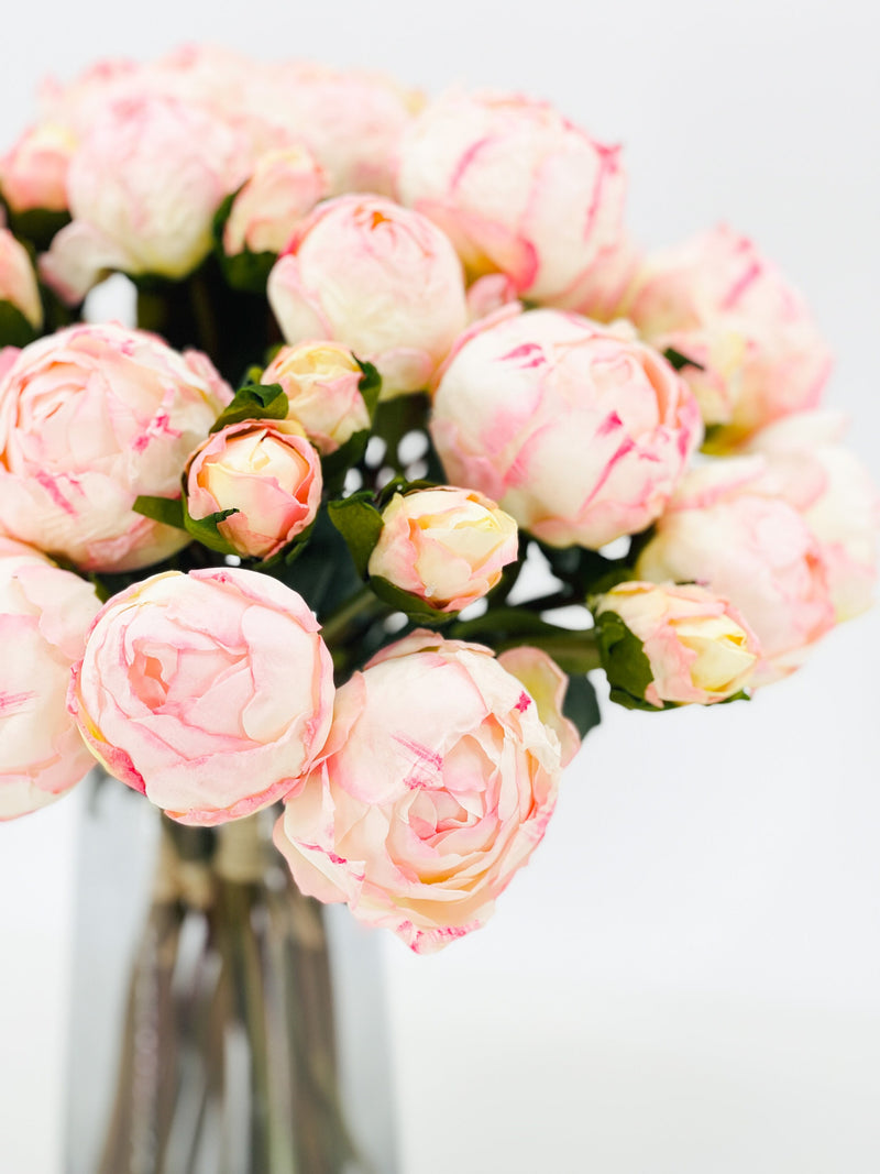 9-Stem Silk Peony Stems: Realistic Artificial Flowers, Wedding Home Decor silk flower
