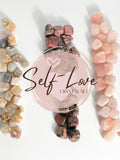 Self-Love Crystal Set: Flower Agate, Rhodonite, Rose Quartz Love Romance Flower