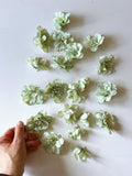 Silk delphinium flower bunch flowers washed green artificial flower faux arrangement Summer mini flowers Millinery flowers fascinator diy silk flower