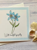 Personalized Sympathy Card: Hand-Painted Watercolor Flowers sympathy flower