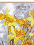 Sympathy card-  Daffodil painting- The Flower Gallery Range - FG07 sympathy flower