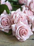 Dusty Rose Pink Real Touch Roses, DIY Wedding Florals, Artificial Flower wedding flower