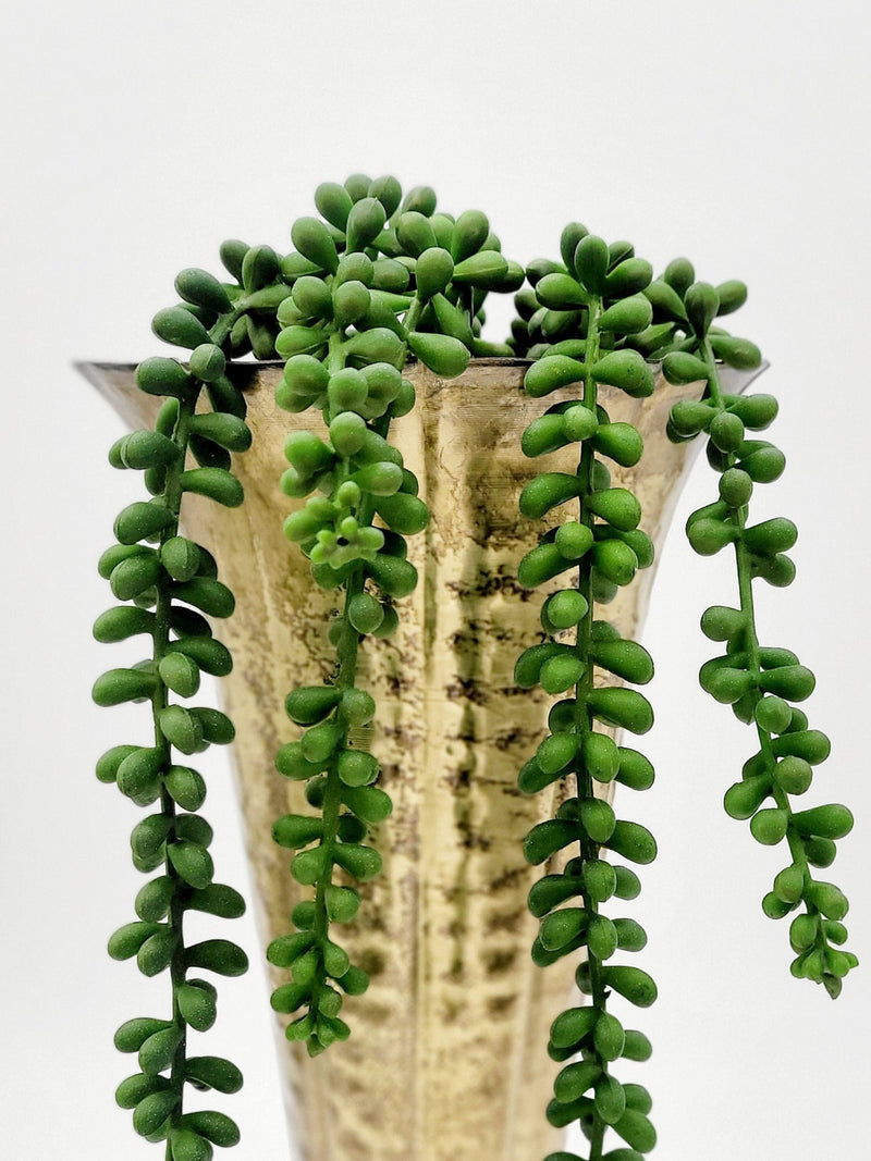 Artificial String of Pearls ¥ 16.5" Fake Hanging Succulent for Pots and Hanging Planters faux plants
