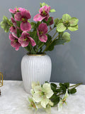 Artificial Hellebore Stem with Foliage, Realistic Lenten Rose, Living Room Flower Decor, Bridal Bouquet, Wedding Party Floral Arrangement flower spore
