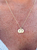 Tiny Birth Flower Disc Necklace ¥ Birth Flower Necklace ¥ Birth Month Flower ¥ Birth Flower Jewelry ¥ Gift For Mom birthday flower