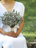 Sage Green Boho Bouquet: Lavender, Eucalyptus & Baby's Breath Bouquet