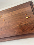 Personalized Butcher Block Cutting Board, Engraved Butcher Block, Wedding Gift, Engagement Gift, Anniversary Gift, House Warming Gift, 080 house warming flower