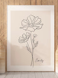 Custom Birth Month Flower Print , Personalized Family Birth Month Flowers Wall Art, Personalized Floral Gifts, Minimalist Flower, Line Art birthday flower