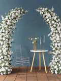 Wedding Arch Flower Arrangement: White Rose & Silk Floral Decor wedding flower